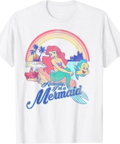 Little Mermaid Pastel Rainbow Retro Graphic T-Shirt T-Shirt